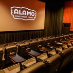 Alamo Drafthouse theater, with black leather seats